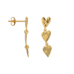 Three Hearts Earring - Goud