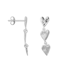Three Hearts Earring - Goud