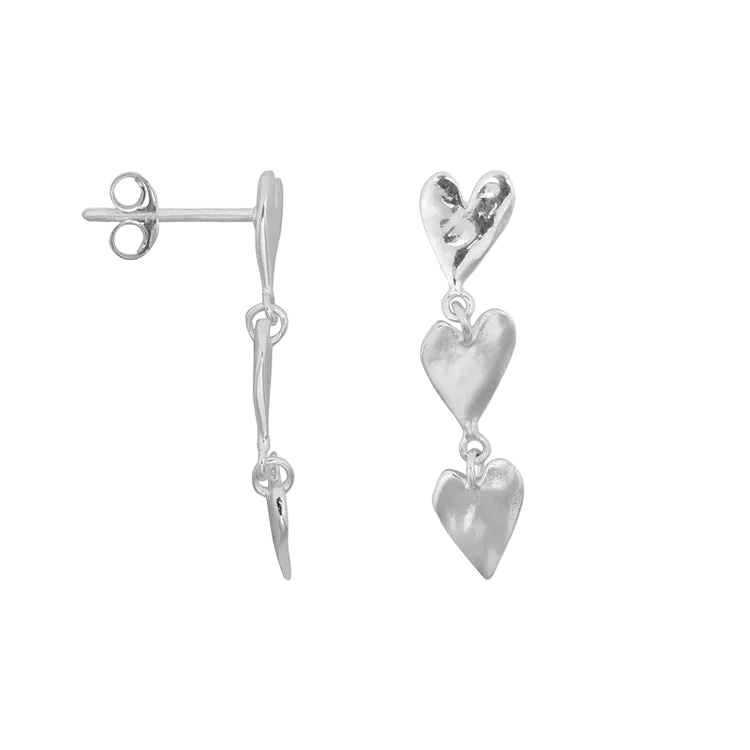 Three Hearts Earring - Goud