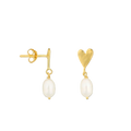 Heart Pearl Studs