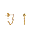 Chain Earring Beige - Goud